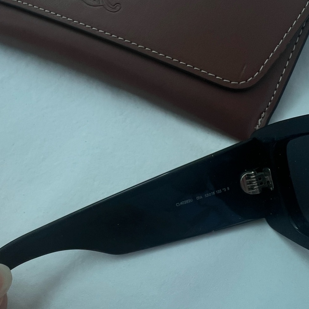 Black Celine Rectangular Sunglasses - image 6